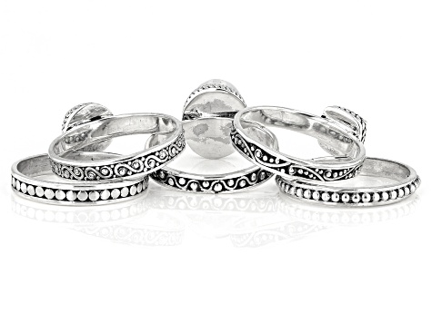 Pre-Owned Red Volcanic Quartz Triplet & Topaz Silver Ring Set 2.36ctw
