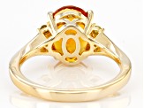 Pre-Owned Orange Madeira Citrine 18K Yellow Gold Over Sterling Silver Ring 2.23ctw
