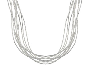 Pre-Owned Liquid Silver 10 Strand Necklace 24.5 Inch