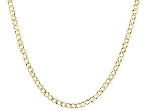 Pre-Owned 10K Yellow Gold 4.5MM Curb Chain 22 Inches Necklace