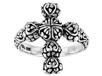 Picture of Pre-Owned Sterling Silver "Righteousness By Faith" Cross Ring