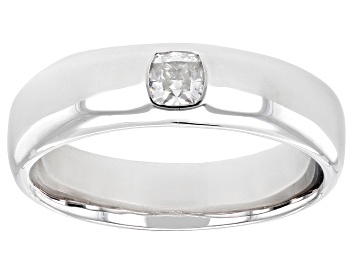 Picture of Pre-Owned Moissanite platineve mens wide ring .33ct DEW.