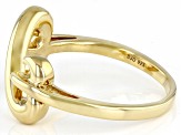 Pre-Owned 14k Yellow Gold Over Sterling Silver Open Design Ring