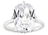 Pre-Owned White Cubic Zirconia Platinum Over Sterling Silver Ring 9.51ctw