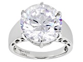 Pre-Owned White Cubic Zirconia Platinum Over Sterling Silver Ring 10.32ctw