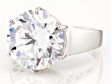 Pre-Owned White Cubic Zirconia Platinum Over Sterling Silver Ring 10.32ctw