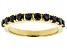 Pre-Owned Black Spinel 18K Yellow Gold Over Sterling Silver Band Ring 0.92ctw