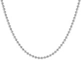 Pre-Owned Sterling Silver Diamond Cut Bead Chain Necklace 20 Inch