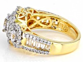 Pre-Owned White Cubic Zirconia 18K Yellow Gold Over Sterling Silver Ring 3.56ctw
