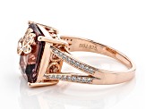 Pre-Owned Blush Zircon Simulant And White Cubic Zirconia 18K Rose Gold Over Sterling Silver Ring 6.0