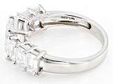 Pre-Owned White Cubic Zirconia Rhodium Over Sterling Silver Ring (3.54ctw DEW)