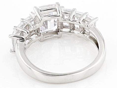 Pre-Owned White Cubic Zirconia Rhodium Over Sterling Silver Ring (3.54ctw DEW)