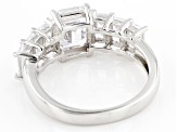 Pre-Owned White Cubic Zirconia Rhodium Over Sterling Silver Ring (3.54ctw DEW)