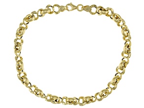 Pre-Owned 10K Yellow Gold Loveknot Infinity Link 7.75 Inch Bracelet