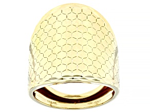 Pre-Owned 10K Yellow Gold Dome Honeycomb Ring