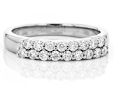Pre-Owned Moissanite Platineve Band Ring .51ctw DEW