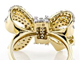 Pre-Owned White Diamond 10K Yellow Gold Bow Ring 1.00ctw