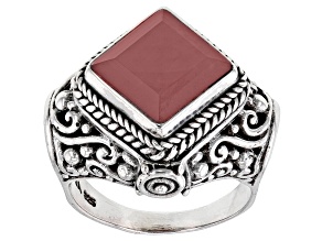 Pre-Owned Ballet Blush Quartz Silver Ring