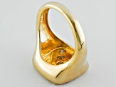 Pre-Owned Moissanite 14k Yellow Gold Over Silver Unisex Ring .65ctw DEW