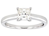 Pre-Owned Moissanite Platineve Solitaire Ring .90ct DEW