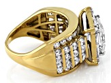 Pre-Owned White Cubic Zirconia 18K Yellow Gold Over Sterling Silver Ring 8.60ctw