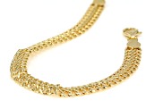 Pre-Owned 18K Yellow Gold Over Sterling Silver 7.50MM Domed Infinity Link Bracelet