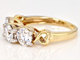 Pre-Owned Moissanite 14k Yellow Gold Ring 2.40ctw D.E.W