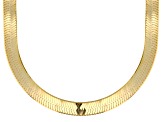 Pre-Owned 18K Yellow Gold Over Sterling Silver 9MM Herringbone 20 Inch Chain