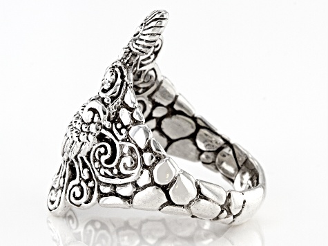 Pre-Owned Silver "Overflow With Grace" Peacock Ring