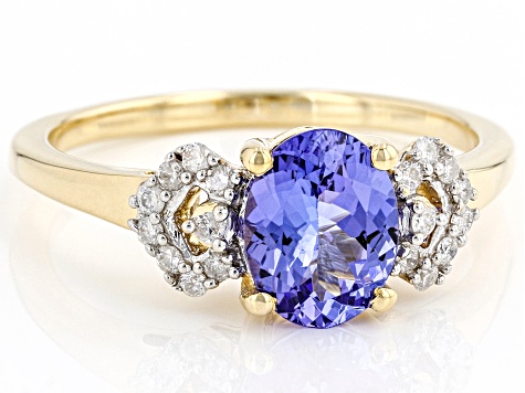 Pre-Owned Blue Tanzanite 10K Yellow Gold Ring 1.16ctw