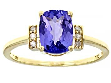 Picture of Pre-Owned Blue Tanzanite 10k Yellow Gold Ring 1.44ctw