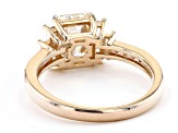 Pre-Owned Fabulite strontium titanate and white zircon 18k yellow gold over sterling silver ring 2.1