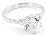 Pre-Owned Round White Zircon Solitaire Platinum Ring 2.42ct