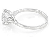 Pre-Owned Round White Zircon Solitaire Platinum Ring 2.42ct