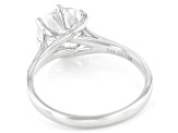 Pre-Owned Round White Zircon Solitaire Platinum Ring 2.42ct