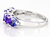 Pre-Owned Blue Tanzanite Rhodium Over Sterling Silver Ring 2.48ctw