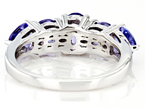 Pre-Owned Blue Tanzanite Rhodium Over Sterling Silver Ring 2.48ctw
