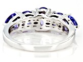 Pre-Owned Blue Tanzanite Rhodium Over Sterling Silver Ring 2.48ctw