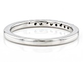 Pre-Owned White Diamond Rhodium Over Sterling Silver Band Ring 0.15ctw