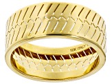 Pre-Owned 10K Yellow Gold 7.9MM Herringbone Band Ring