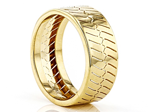 Pre-Owned 10K Yellow Gold 7.9MM Herringbone Band Ring