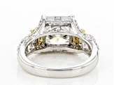 Pre-Owned Moissanite Platineve And 14k Yellow Gold Accent 
Over Platineve Ring 3.16ctw DEW
