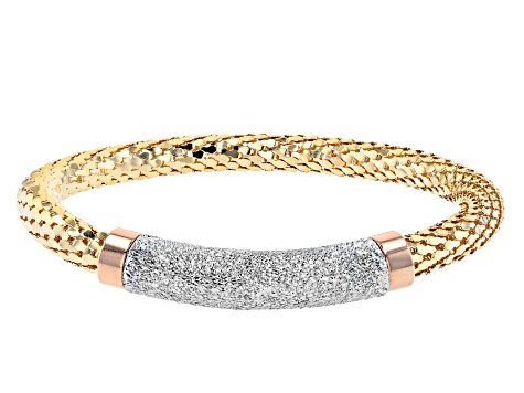 Thick Mesh Bracelet with Textured Magnetic Clasp