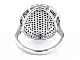 Pre-Owned White Zircon Rhodium Over Sterling Silver Ring 1.88ctw