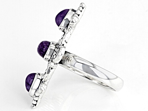 Pre-Owned Purple Charoite Sterling Silver Ring
