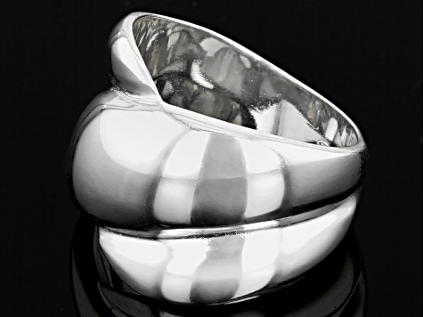 Pre-Owned Sterling Silver Crossover Band Ring