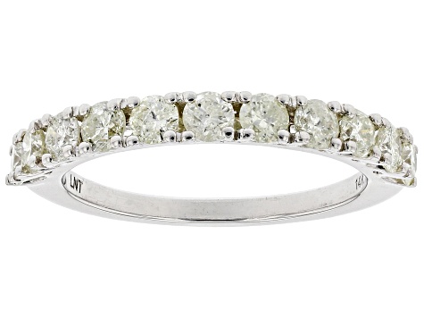 Pre-Owned White Diamond 14K White Gold Band Ring 1.00ctw