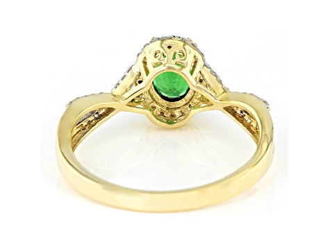 Pre-Owned Green Tsavorite 10k Yellow Gold Ring 1.06ctw
