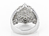 Pre-Owned White Lab-Grown Diamond 14k White Gold Statement Ring 2.66ctw