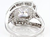 Pre-Owned White Cubic Zirconia Platinum Over Sterling Silver Ring 4.67ctw